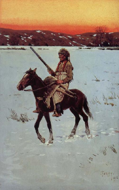 Henry F. Farny Indian Returning from the Hunt